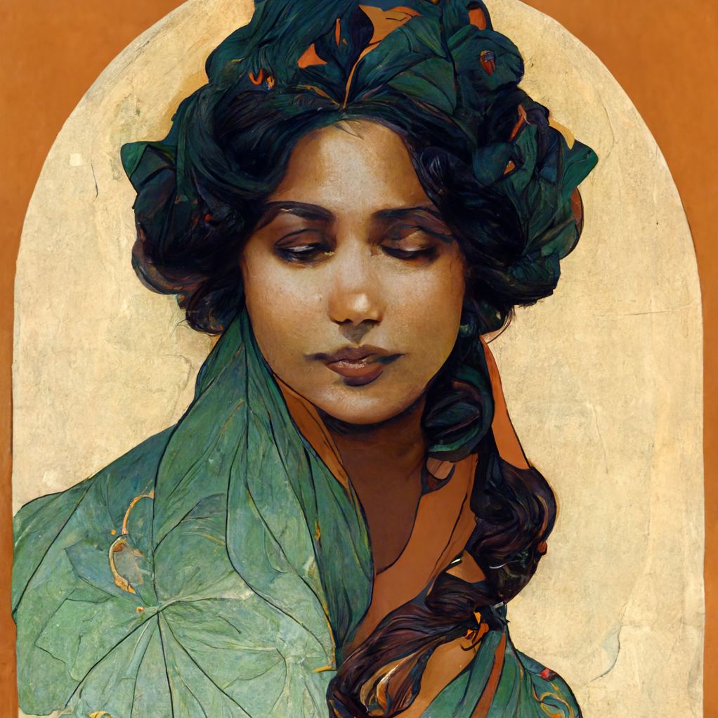 UrsulaV_art_nouveau_poster_portrait_of_dark-skinned_Indian_woma_a54bc15e-df1f-4d6a-85ee-54656ced91f5