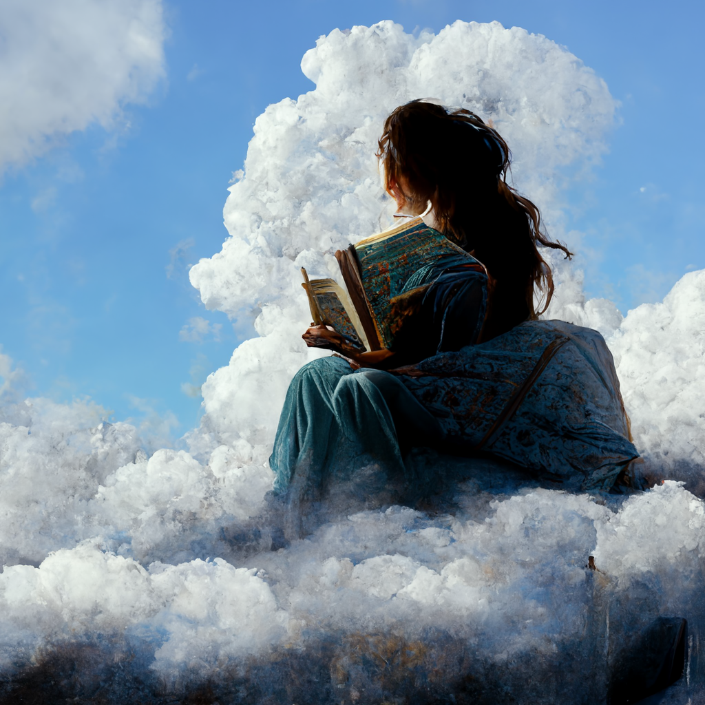 zenskica_hyperrealistic_woman_reading_a_book_in_the_clouds_hype_5d7cd03f-5ba2-483d-8293-8920f1070e62